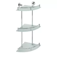   Bemeta Omega többszintes sarok üvegpolc 355x660x270 mm, króm 104202152