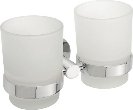 Bemeta Omega dupla pohártartó 160x95x90 mm, króm 104110022