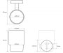 Bemeta White fali fogkefetartó pohár 70x95x105 mm, fehér 104110014 (XR903W)