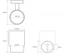 Bemeta White fali fogkefetartó pohár 70x95x105 mm, fehér 104110014 (XR903W)