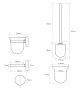 Sapho NEO WC kefe fali, inox 104113015