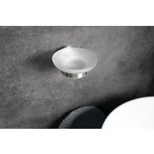 Sapho NEO szappantartó, jégüveg, matt inox 104108045