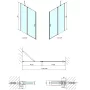 Polysan Zoom Line zuhanyajtó 120x190 cm transzparent üveg, króm ZL1312