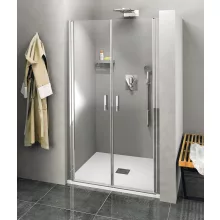   Polysan Zoom Line duplaszárnyú zuhanyajtó 100x190 cm transzparent üveg, króm ZL1710