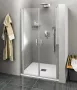 Polysan Zoom Line duplaszárnyú zuhanyajtó 80x190 cm transzparent üveg, króm ZL1780