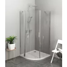   Polysan Zoom Line íves balos zuhanykabin 90x90 cm transzparent üveg, króm ZL2615L