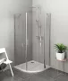Polysan Zoom Line íves jobbos zuhanykabin 90x90 cm transzparent üveg, króm ZL2615R