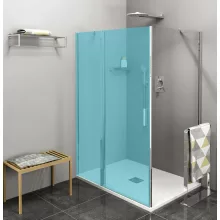   Polysan Zoom Line oldalfal 90 cm transzparent üveg, króm ZL3290