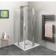 Polysan Zoom Line szögletes zuhanykabin 90x90 cm transzparent üveg, króm ZL5415