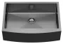 Sapho American félig beépíthető inox mosogatótálca 70x50 cm, gun metal ZN7050B