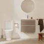 Roca The Gap Round kompakt monoblokk WC szett Slim SoftClose ülőkével oldalsó bekötésű tartállyal
