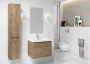Cersanit Lara 60 alsószekrény szett Mille mosdóval és Hansgrohe Talis E 110 mosdócsapteleppel dió króm