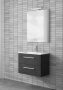 Tboss Arta 60 falra szerelhető 2 fiókos alsószekrény mosdóval, csiszolt beton ARTA6046BET