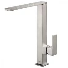   Tres Cuadro Exclusive magasított mosdó csaptelep Cascade kiöntővel Rozsdamentes Acél hatású 00648501AC