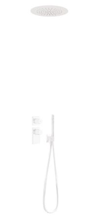Tres Project falsík alatti termosztátos zuhanyrendszer, matt fehér 20635204BM