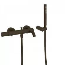   Tres Study Exclusive kádtöltő csaptelep zuhanyszettel, Fekete Bronz 26117001KMB