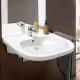 Villeroy & Boch ViCare fali kerámia mosdó 56x55 cm csaplyukkal és túlfolyóval, CeramicPlus felület, alpin fehér 411955R1