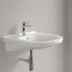 Villeroy & Boch ViCare kerámia mosdó 56x55 cm csaplyukkal és túlfolyóval, AntiBac CeramicPlus, alpin fehér 411955T2