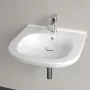 Villeroy & Boch ViCare kerámia mosdó 56x55 cm csaplyukkal és túlfolyóval, AntiBac CeramicPlus, alpin fehér 411955T2