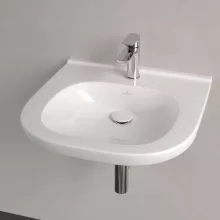   Villeroy & Boch ViCare antibakteriális mosdó 56x55 cm túlfolyó nélkül, CeramicPlus, alpin fehér 411956T2