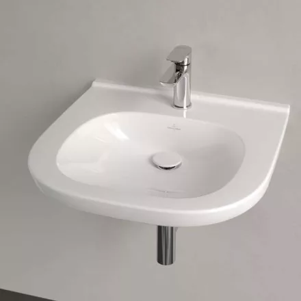 Villeroy & Boch ViCare antibakteriális mosdó 56x55 cm túlfolyó nélkül, CeramicPlus, alpin fehér 411956T2