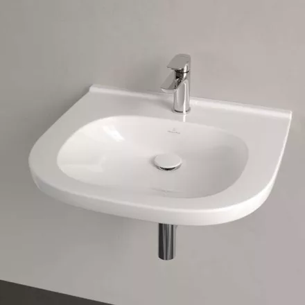 Villeroy & Boch ViCare antibakteriális mosdó 60x55 cm csaplyukkal, CeramicPlus, alpin fehér 411961T2