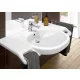 Villeroy & Boch ViCare fali kerámia mosdó 80x55 cm csaplyukkal és túlfolyóval, alpin fehér 41208001