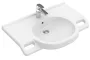 Villeroy & Boch ViCare fali kerámia mosdó 80x55 cm csaplyukkal és túlfolyóval, alpin fehér 41208001