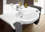 Villeroy & Boch ViCare fali kerámia mosdó 80x55 cm csaplyukkal és túlfolyóval, CeramicPlus felület, alpin fehér 412080R1