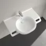 Villeroy & Boch ViCare fali kerámia mosdó 80x55 cm csaplyukkal és túlfolyóval, CeramicPlus felület, alpin fehér 412080R1