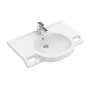Villeroy & Boch ViCare kerámia mosdó 80x55 cm csaplyukkal és túlfolyóval, AntiBac CeramicPlus, alpin fehér 412080T2