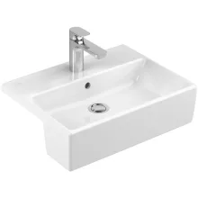   Villeroy & Boch Memento Elölről beépíthető mosdó 50x 42,5 cm, fehér alpin 41335501