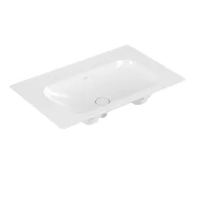   Villeroy & Boch Finion kerámia mosdó 80x50 cm, csapfurat és túlfolyó nélkül, CeramicPlus, kőfehér 416483RW