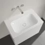 Villeroy & Boch Finion kerámia mosdó 80x50 cm, csapfurat és túlfolyó nélkül, CeramicPlus, kőfehér 416483RW