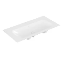   Villeroy & Boch Finion kerámia mosdó 100x50 csapfurat és túlfolyó nélkül, CeramicPlus, kőfehér 4164A3RW