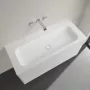 Villeroy & Boch Finion kerámia mosdó 120x50 cm, csapfurat és túlfolyó nélkül, CeramicPlus, kőfehér 4164C3RW