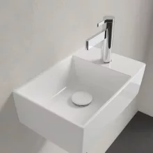   Villeroy & Boch Memento 2.0 Kézmosó túlfolyó nélkül, CeramicPlus felület 40x26 cm, Stone White 432340RW