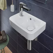   Villeroy & Boch O.novo Kompakt kézmosó 36x25 cm csaplyukkal, balos/alpin fehér 43423601