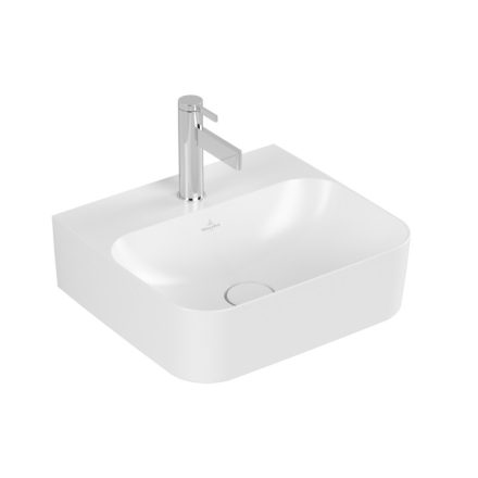 Villeroy & Boch Finion Kézmosó 43x39 túlfolyó nélkül, CeramicPlus, alpin fehér 436443R1