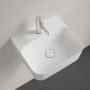 Villeroy & Boch Finion Kézmosó 43x39 rejtett ViFlow túlfolyóval, CeramicPlus, Stone White 436444RW