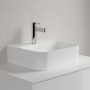 Villeroy & Boch Finion Kézmosó 43x39 csiszolt alsó felülettel, rejtett ViFlow túlfolyóval, CeramicPlus, kőfehér 43644CRW