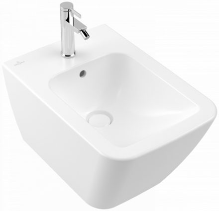 Villeroy & Boch Finion Bidé CeramicPlus felülettel, szelepfedéllel és túlfolyóval, alpin fehér 446500R1