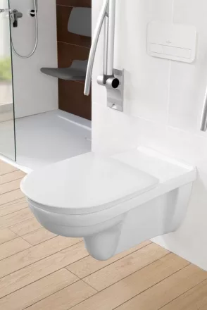 Villeroy & Boch ViCare Perem nélküli, mély öblítésű, fali WC, mozgáskorlátozottak részére 4601R001
