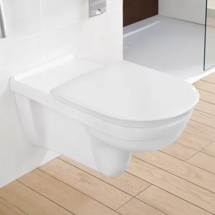 Villeroy & Boch ViCare perem nélküli antibakteriális fali kerámia WC DirectFlush technológiával, CeramicPlus, alpin fehér 4601R0T2