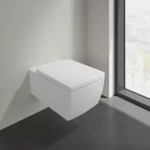   Villeroy & Boch Memento 2.0 hátsó kifolyású WC csésze 37,5x56 cm, Rimless, alpin fehér 4633R001