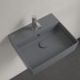 Villeroy & Boch Memento 2.0 Mosdó túlfolyóval 50x42 cm, CeramicPlus felület, grafit 4A0750i4