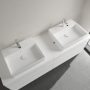 Villeroy & Boch Memento 2.0 Mosdótál túlfolyó nélkül 50x42 cm, CeramicPlus felülettel, fehér alpin 4A0751R1