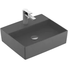   Villeroy & Boch Memento 2.0 Mosdó túlfolyó nélkül 50x42 cm, CeramicPlus felület, Grafit 4A0751i4