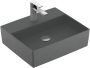 Villeroy & Boch Memento 2.0 Mosdó túlfolyó nélkül 50x42 cm, CeramicPlus felület, Grafit 4A0751i4