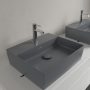 Villeroy & Boch Memento 2.0 Mosdó túlfolyó nélkül 50x42 cm, CeramicPlus felület, Grafit 4A0751i4